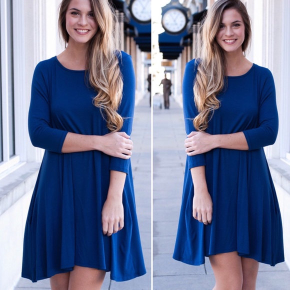 ❗️Last 2! {Plus} 1XL, 3XL Marsala Dress w/Pockets - Picture 2 of 4